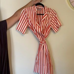 Everlane Stripped T-Shirt Dress with Waist Tie